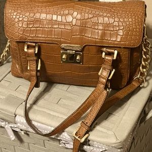 Michael Kors handbag croc pattern with handles or use shoulder bag straps